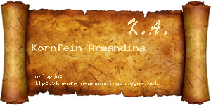 Kornfein Armandina névjegykártya